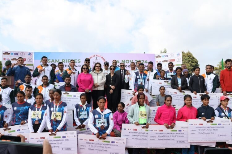 Nearly 2000 run at Assam Rifles Half Marathon 2024