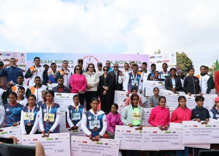 Nearly 2000 run at Assam Rifles Half Marathon 2024