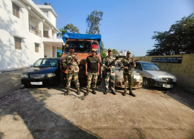 BSF seizes 4 vehicles loaded with sugar at international border