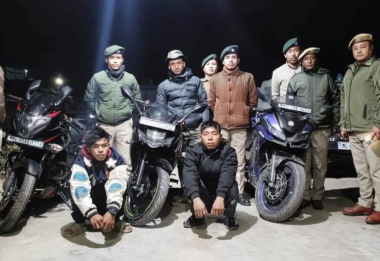 2 held, three stolen bikes recovered