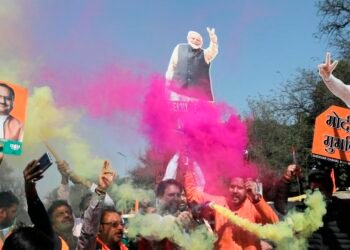 BJP’s vote share up by 7%, AAP’s down by 10%; Cong’s rises by 2%