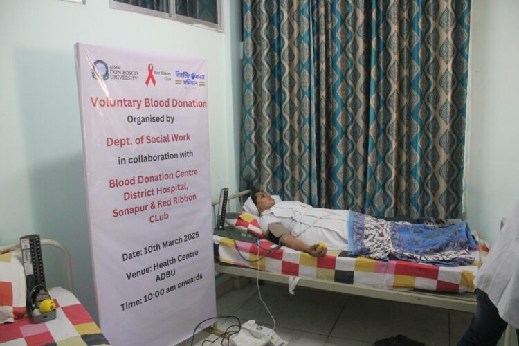 Assam Don Bosco Uni hosts blood donation camp on World Social Work Day