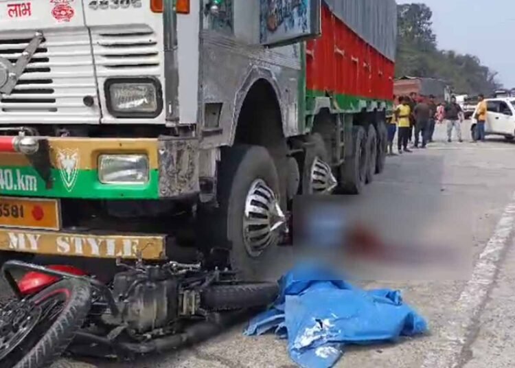 Biker dies in accident involving lorry
