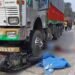 Biker dies in accident involving lorry