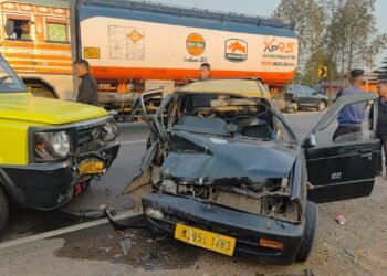 3 injured in collision on Shillong Bypass