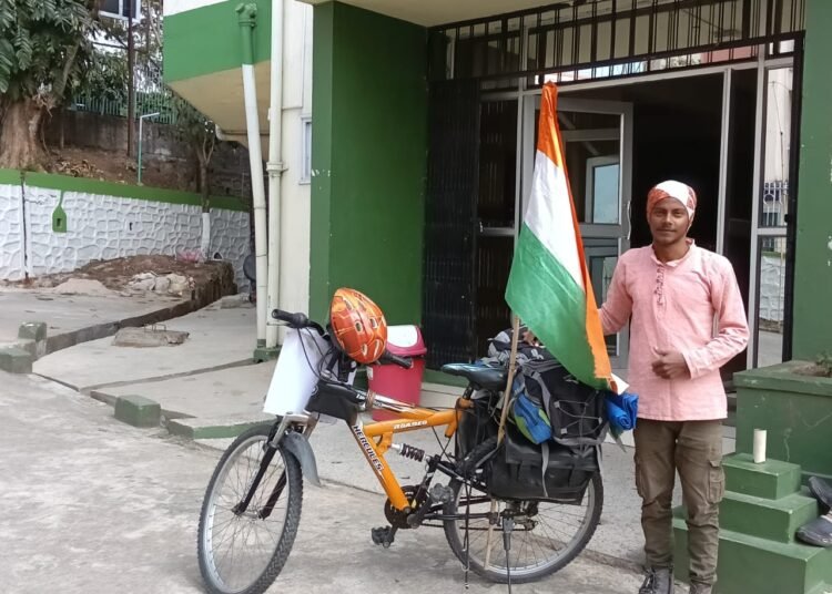 GO GREEN: Cyclist ends 2000km trip from Delhi to Shillong