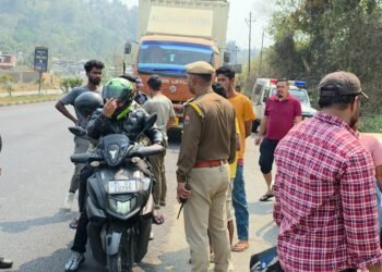Ri Bhoi police conduct vehicle check