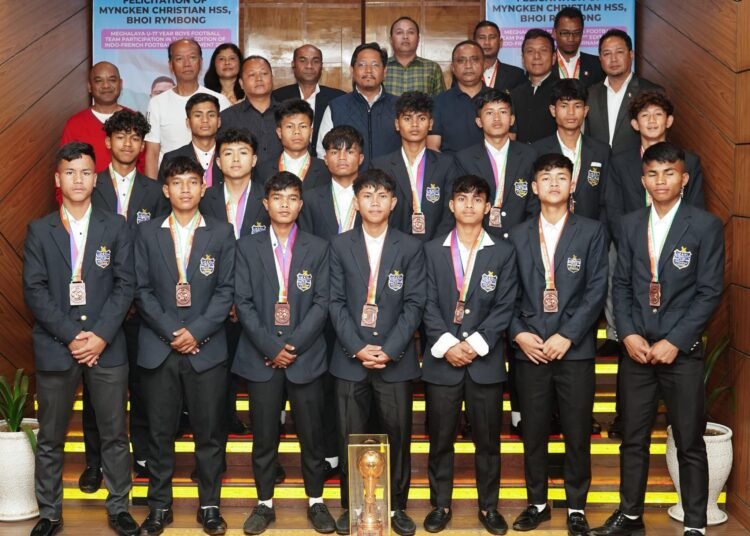 CM meets Meghalaya U-17 footballers on return from Paris
