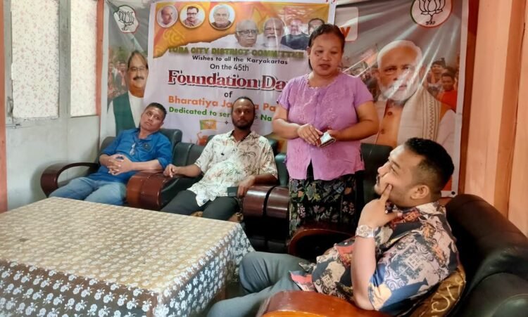 BJP celebrates foundation anniversary in Tura