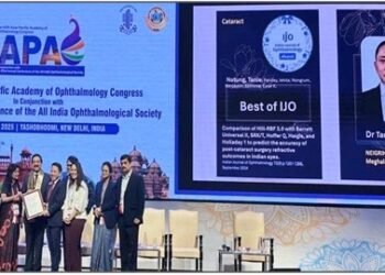 NEIGRIHMS doctor bags award for best research on ophthalmology