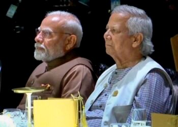 Modi, Yunus seated together at BIMSTEC dinner