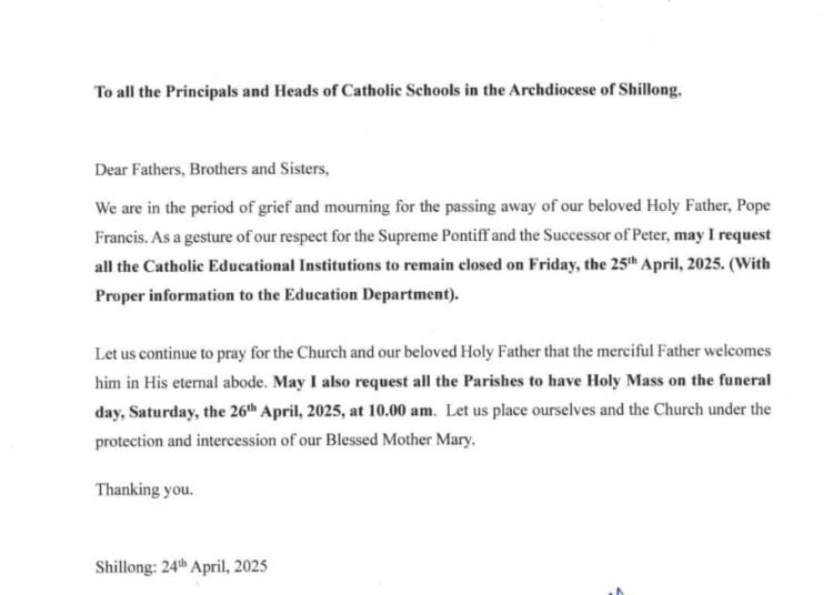 Shillong prepares for solemn funeral of beloved Pope