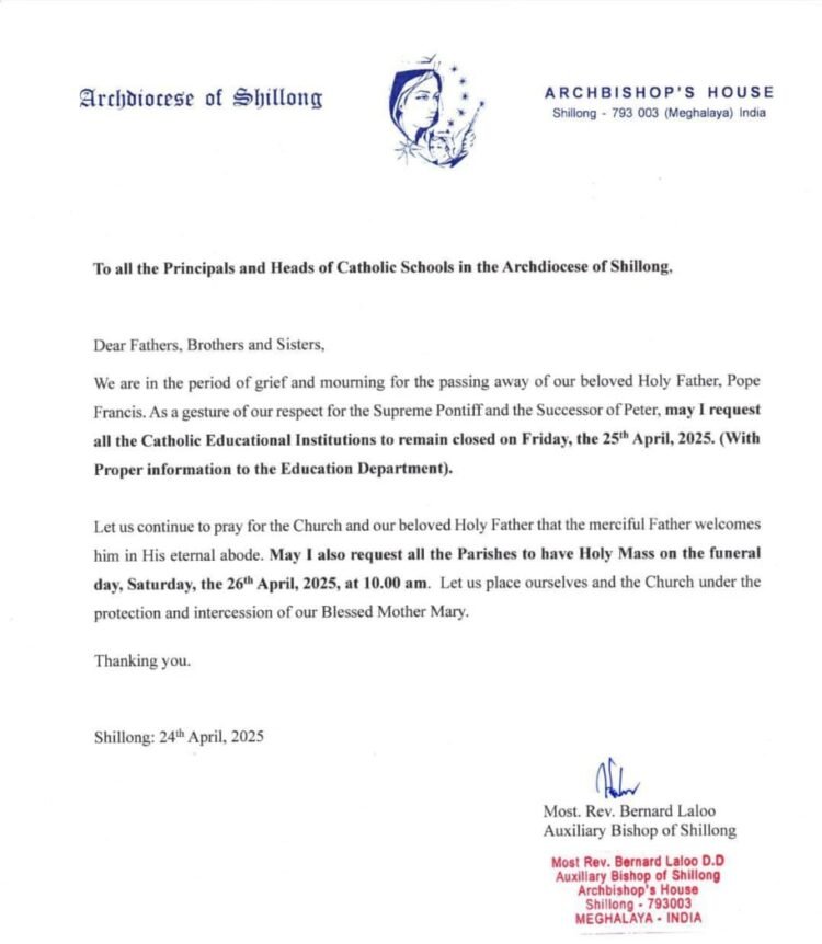 Shillong prepares for solemn funeral of beloved Pope