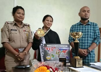 Gold medal winning female bodybuilder felicitated in Jowai
