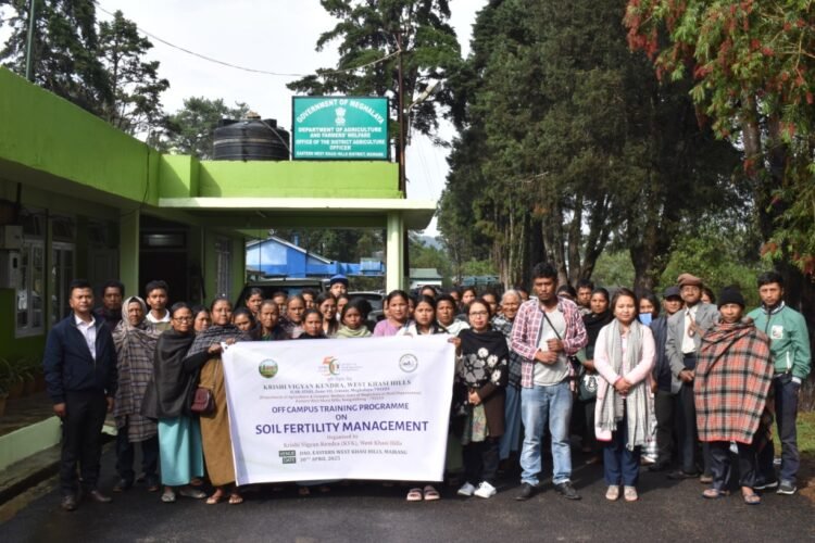 KVK trains farmers of Mairang on soil fertility