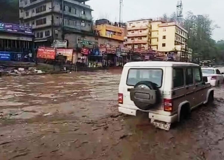 Half an hour of rain leaves Ri-Bhoi streets impassable