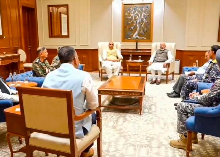 PM Modi chairs meeting with top defence establishment
