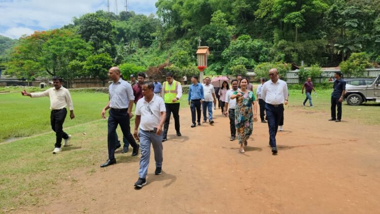 MLA, officials visit flood-affected school in Byrnihat