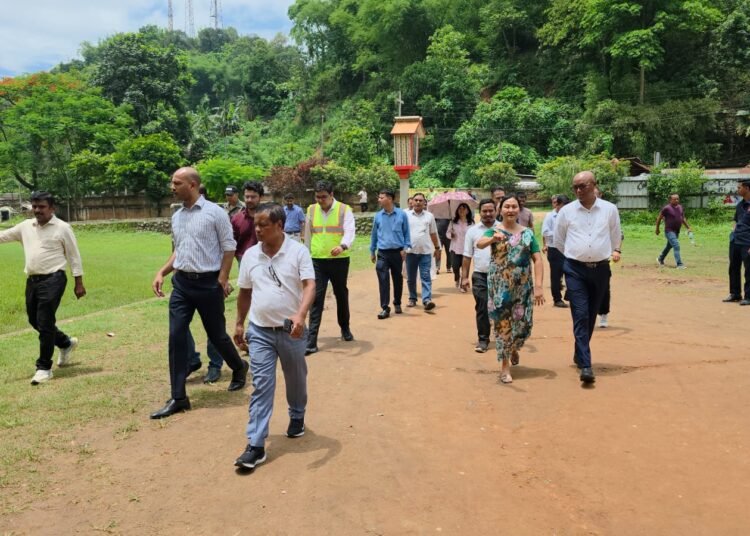 MLA, officials visit flood-affected school in Byrnihat