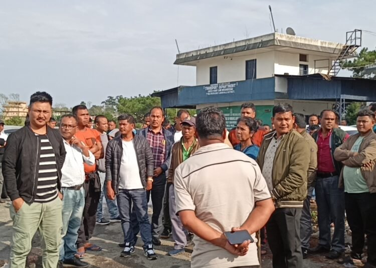 Jaintia truckers began indefinite strike