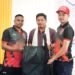 After impromptu cricket game CM hands kit to local clubs