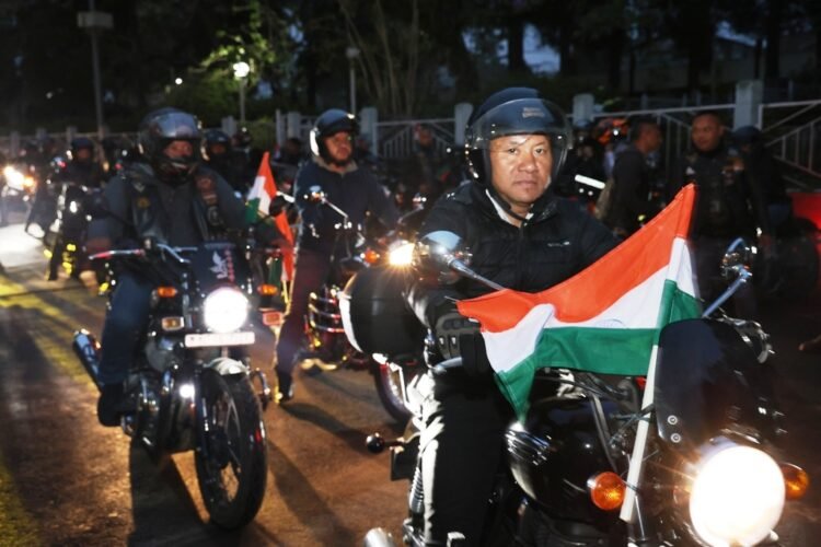 Bike rally held in Shillong to honour Armed Forces