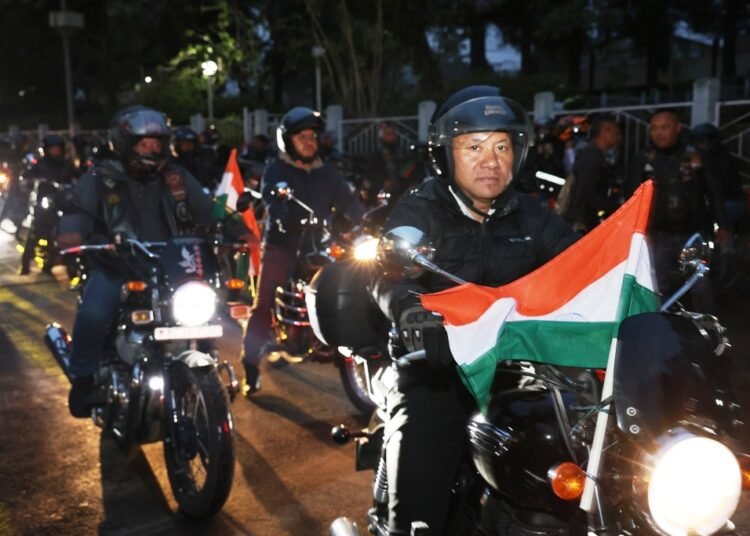 Bike rally held in Shillong to honour Armed Forces