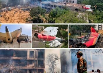 London-bound AI plane carrying 242 people crashes near Ahmedabad airport; Ex-Guj CM Rupani among dead