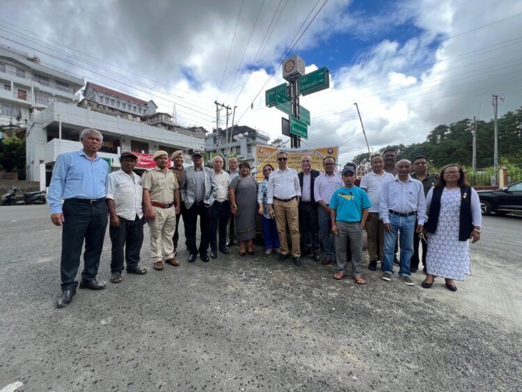 Rotary Club installs road sign at Mawlai Bypass to aid travelers