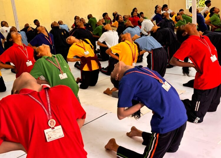 Students embrace creativity & nature ahead of Yoga Day