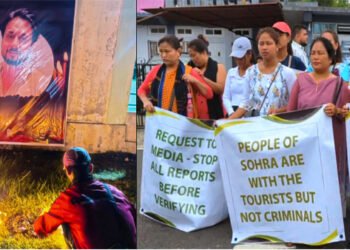 Sohra holds candlelight vigil for murdered Indore tourist, demands apology from national media