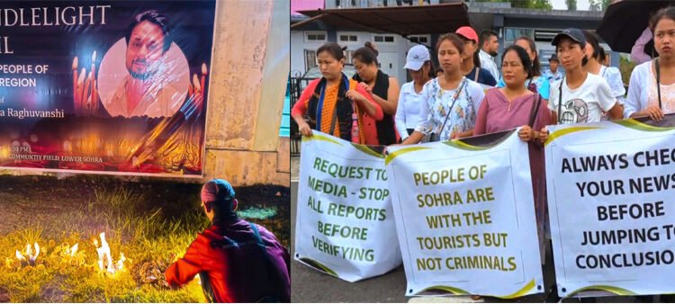 Sohra holds candlelight vigil for murdered Indore tourist, demands apology from national media