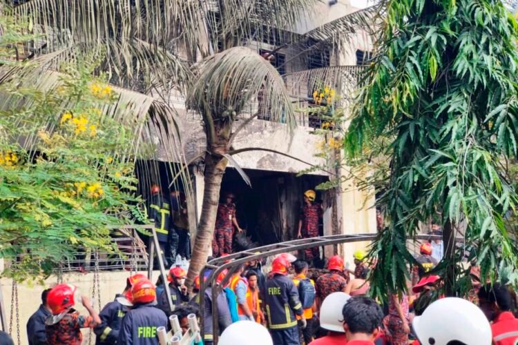 Bangladesh Air Force training aircraft crashes atop school building; 16 killed, dozens injured