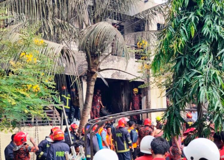 Bangladesh Air Force training aircraft crashes atop school building; 16 killed, dozens injured