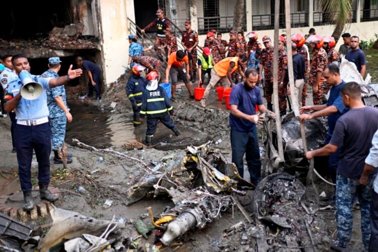 Bangladesh Air Force training aircraft crashes into school building; 19 killed, 164 injured