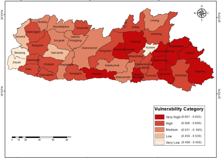 10 C&RD blocks in Meghalaya rank very high on climate vulnerability