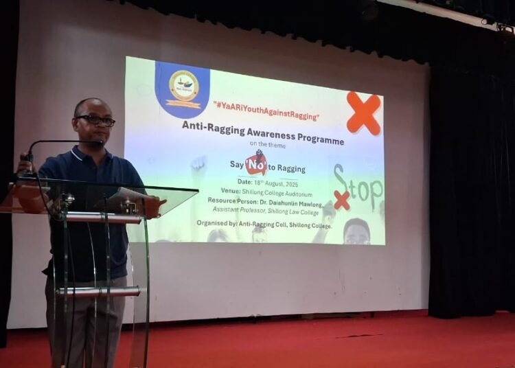 Sensitisation programme on anti-ragging held at Shillong College
