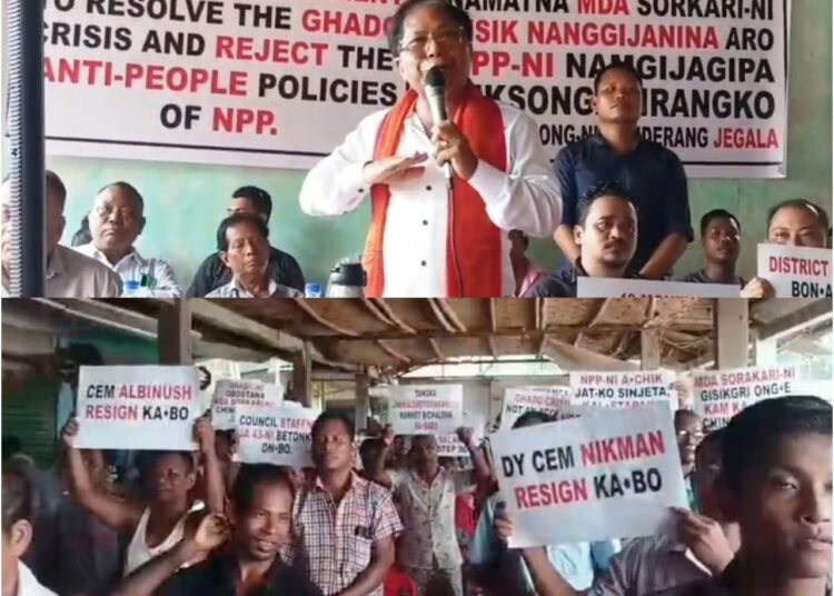 Mukul at forefront of public rally against Govt’s handling of GHADC