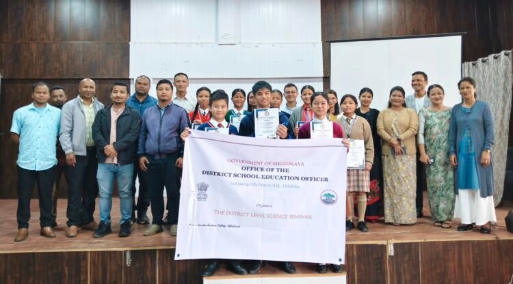 Khliehriat HS School students wins district level science seminar