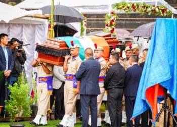 Former Meghalaya CM DD Lapang laid to rest with state honours