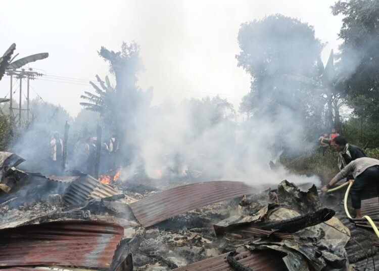 House destroyed by fire in Sohmynting