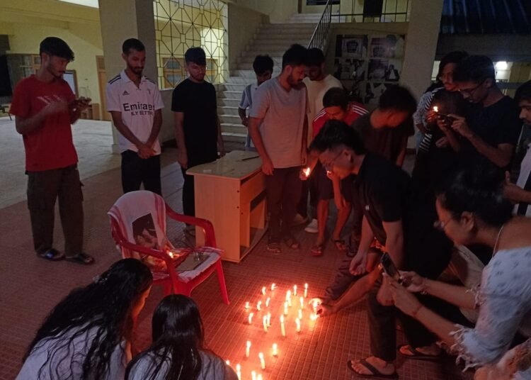 NEHU students pay tribute to singer Zubeen Garg