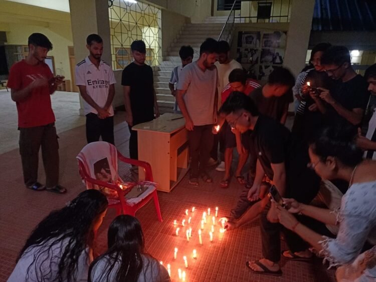 NEHU students pay tribute to singer Zubeen Garg