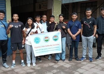 8 junior Meghalaya kickboxers taking part in nationals at Himachal