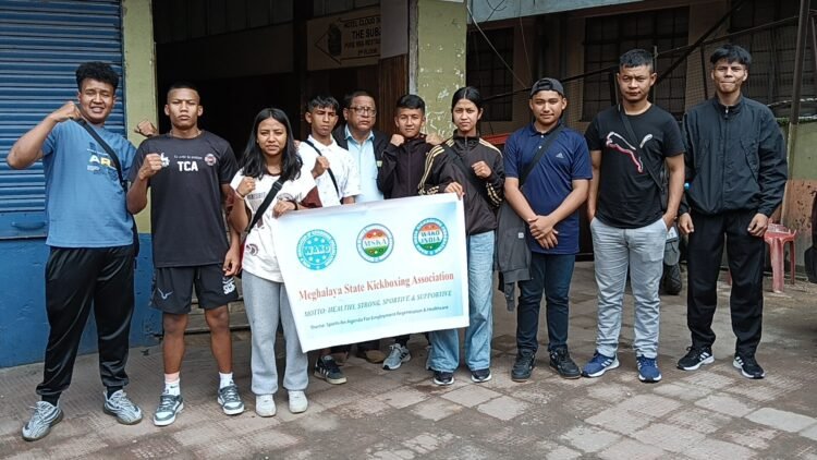 8 junior Meghalaya kickboxers taking part in nationals at Himachal