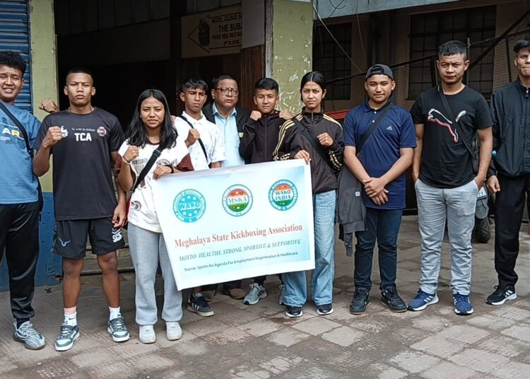 8 junior Meghalaya kickboxers taking part in nationals at Himachal