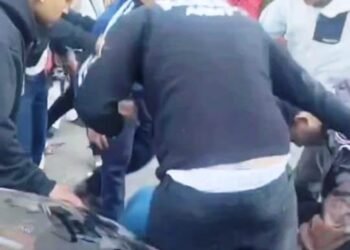 Early morning ruckus captured on video