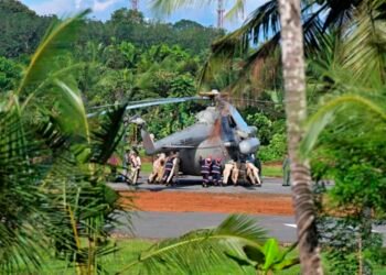 Prez Droupadi Murmu’s helicopter wheels sink into newly concreted landing pad