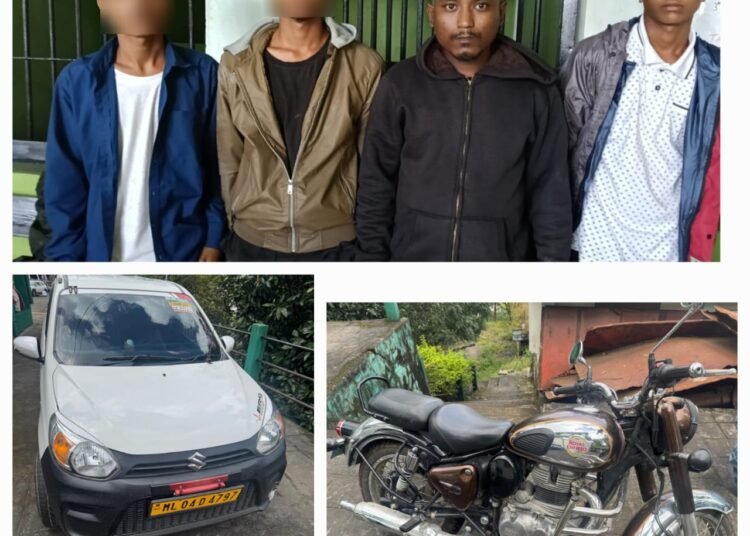 Meghalaya police nab 4 in Guwahati bike theft case