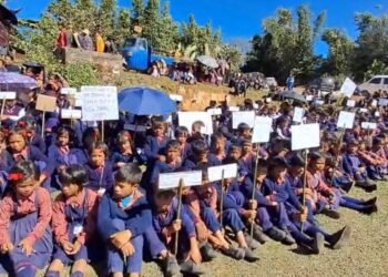 Mawkynrew residents march in protest against murder